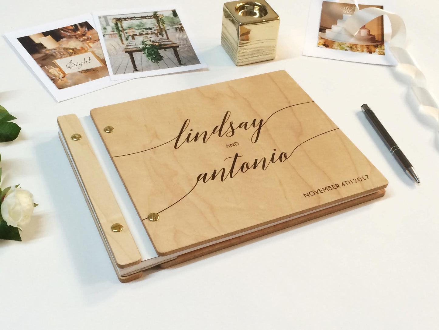 Wedding Guest Book - Custom Photo Booth Album for Boho Weddings