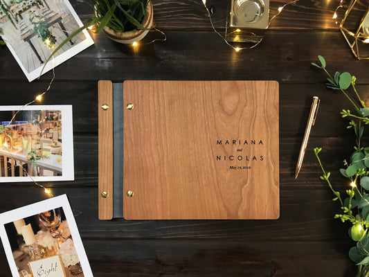 Custom Wedding Guestbook Rustic Album with Photo Booth Alternative for Unique Memories