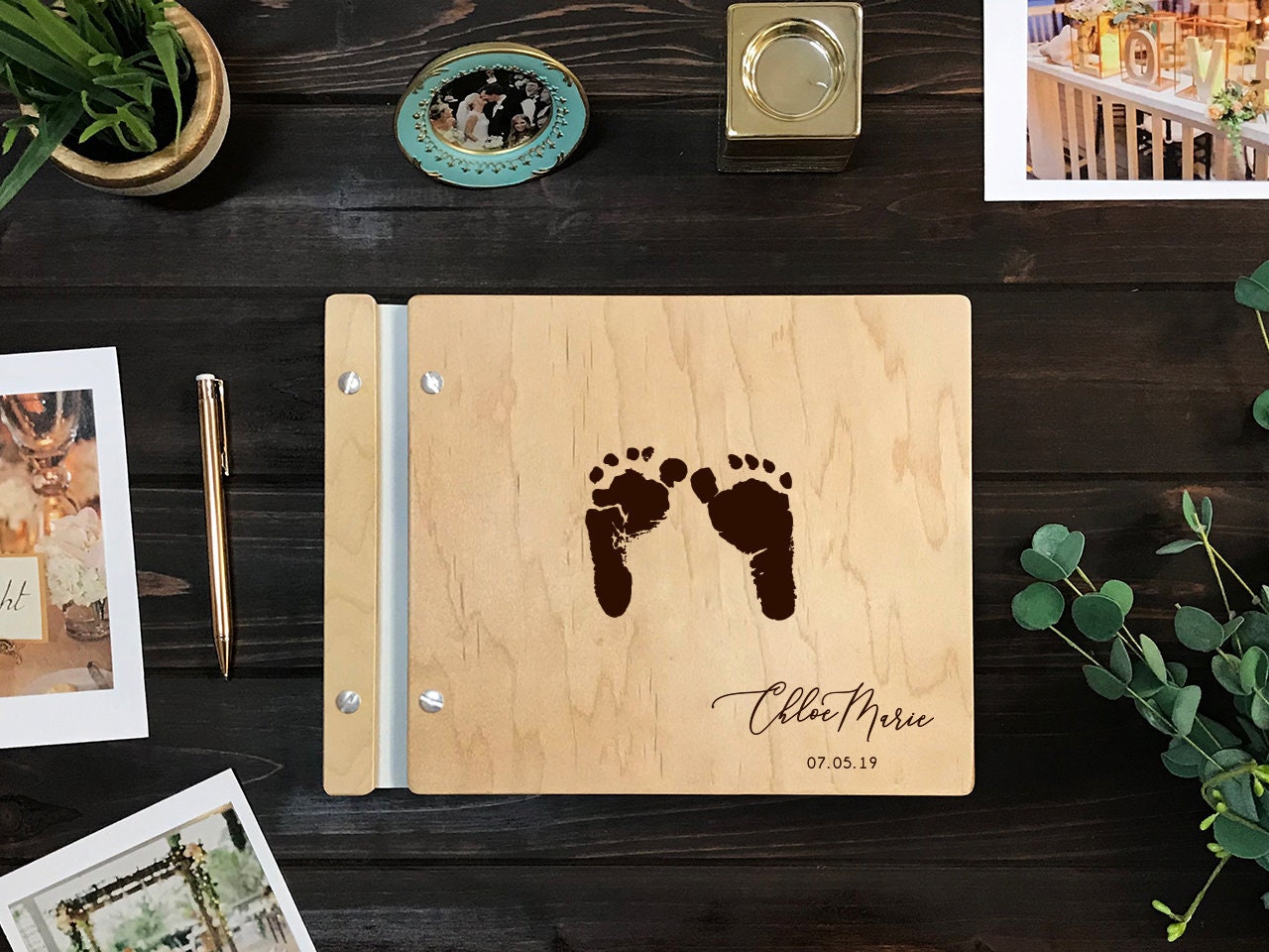 Baby Footprint Baby Shower Guest Book Baby Memory Album